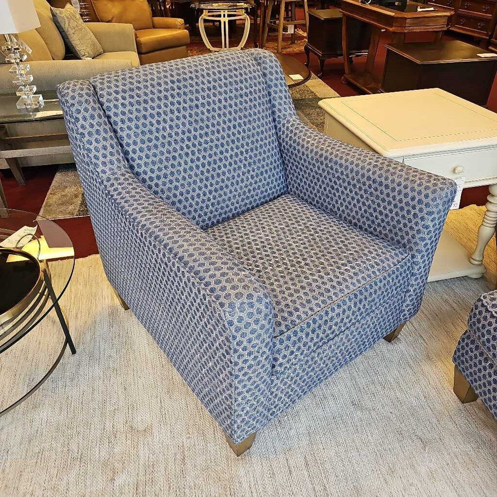 Flexsteel Blue Print Arm Chair