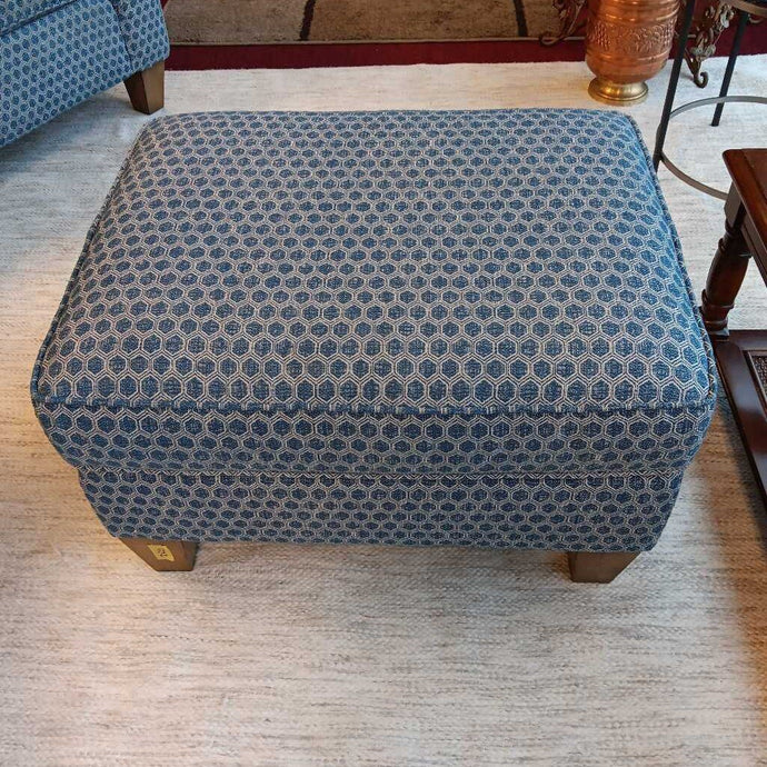 Flexsteel Blue Print Ottoman