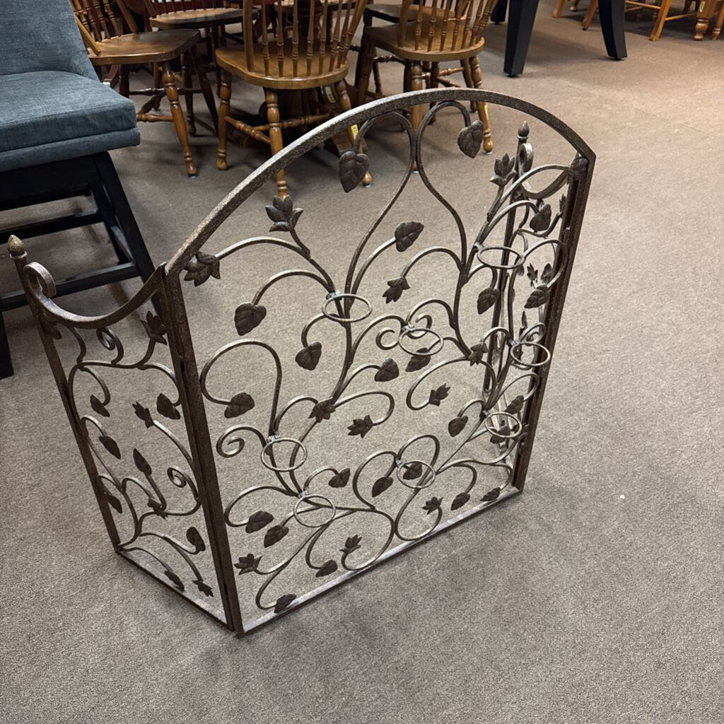 Metal Fire Place Screen w/ 8 Candle Holders