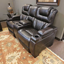 Load image into Gallery viewer, Power Reclining Love Seat in Chocolate