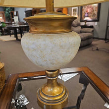 Load image into Gallery viewer, Gold/White Lamp w/White Shade