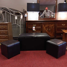 Load image into Gallery viewer, 3 Pc. Ottoman Storage Coffee Table