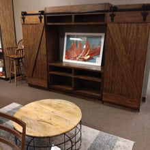 Load image into Gallery viewer, Rustic Barn Door Entertainment Center