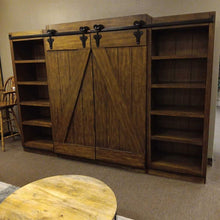 Load image into Gallery viewer, Rustic Barn Door Entertainment Center