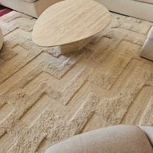 Load image into Gallery viewer, Nordic Knots Cream Mixed Texture Area Rug