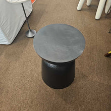 Load image into Gallery viewer, Crate &amp; Barrel Black Round Pedestal Table