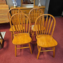 Load image into Gallery viewer, Set of 4 Oak Dining Chairs