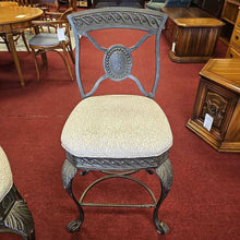Load image into Gallery viewer, Pair Ornate Metal Counter Stools
