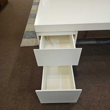 Load image into Gallery viewer, West Elm White 2 Drawer Desk