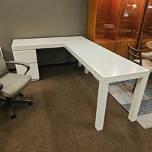 Load image into Gallery viewer, West Elm White L Shaped Desk