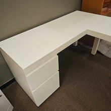 Load image into Gallery viewer, West Elm White L Shaped Desk
