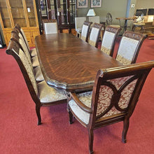 Load image into Gallery viewer, Michael Amini Dining Table &amp; 10 Chairs (3 leaves and all pads)