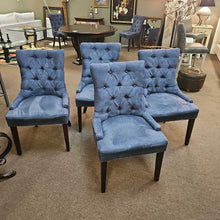 Load image into Gallery viewer, 4 Blue Upholstered Chairs