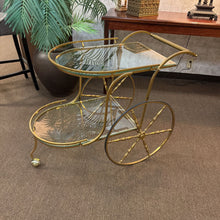 Load image into Gallery viewer, Vintage Brass Finish Serving/Bar Cart