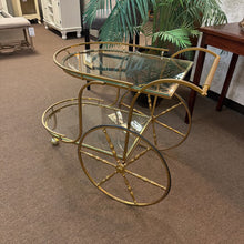 Load image into Gallery viewer, Vintage Brass Finish Serving/Bar Cart