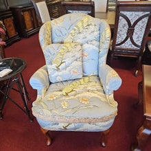 Load image into Gallery viewer, Upholstered Bird Wing Back Arm Chair