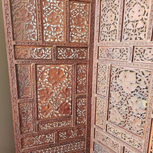 Load image into Gallery viewer, Vintage 4 Panel Carved Folding Screen