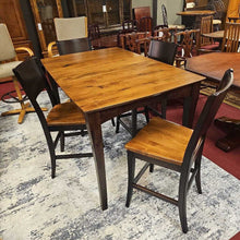 Load image into Gallery viewer, Pub Style Table w/Leaf &amp; 4 Chairs