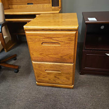 Load image into Gallery viewer, Oak 2 Drawer File Cabinet