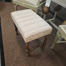 Load image into Gallery viewer, Small Bench w/Striped Fabric