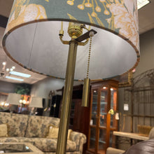 Load image into Gallery viewer, Brass Finish Base Lamp w/ Floral Shade