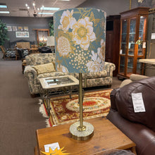 Load image into Gallery viewer, Brass Finish Base Lamp w/ Floral Shade
