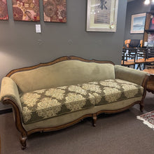Load image into Gallery viewer, Bernhardt Upholstered Sofa w/ Wood Trim and pillows
