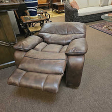 Load image into Gallery viewer, Brown Leather Power Recliner