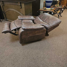 Load image into Gallery viewer, Brown Leather Power Recliner