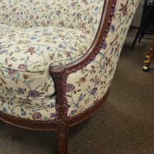 Load image into Gallery viewer, Wood Trim Upholstered Vintage Sofa