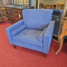 Load image into Gallery viewer, Blue Corduroy Arm Chair