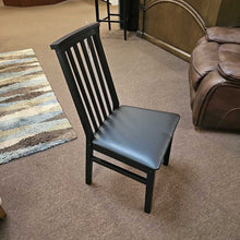 Load image into Gallery viewer, Black Chair w/Cushion Seat