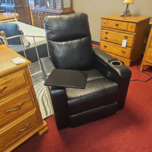 Load image into Gallery viewer, Black Power Recliner w/Tray