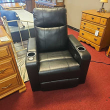 Load image into Gallery viewer, Black Power Recliner w/Tray
