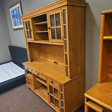 Load image into Gallery viewer, Oak Desk w/ Hutch