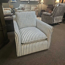 Load image into Gallery viewer, Swivel Chair Blue Striped