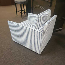 Load image into Gallery viewer, Swivel Chair Blue Striped