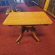 Load image into Gallery viewer, Vintage Oak Accent Table w/Castors