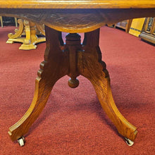 Load image into Gallery viewer, Vintage Oak Accent Table w/Castors
