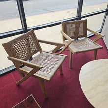 Load image into Gallery viewer, Pr. of Wood Frame/Wicker Chairs