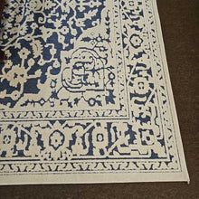 Load image into Gallery viewer, Ivory &amp; Navy Area Rug
