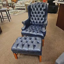 Load image into Gallery viewer, Tufted Wing Back Chair &amp; Ottoman