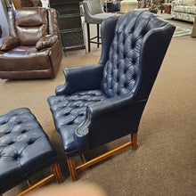 Load image into Gallery viewer, Tufted Wing Back Chair &amp; Ottoman