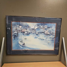 Load image into Gallery viewer, R A Benson Framed Art Port of Friday Harbor, San Juan Island WA