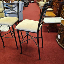 Load image into Gallery viewer, Pair Metal Frame Bar Stools