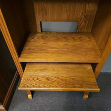 Load image into Gallery viewer, Oak Computer Desk Bookcase
