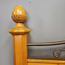 Load image into Gallery viewer, King Size Wood &amp; Metal Bed