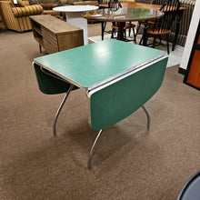 Load image into Gallery viewer, MCM Green Formica Drop Leaf Kitchen Table