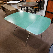 Load image into Gallery viewer, MCM Green Formica Drop Leaf Kitchen Table