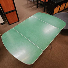 Load image into Gallery viewer, MCM Green Formica Drop Leaf Kitchen Table